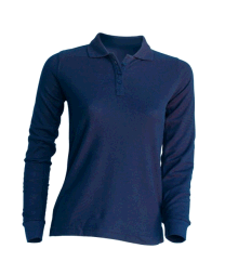 Polo damskie z długim rękawem JHK POPL 200 LS  NAVY