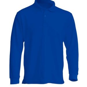 Polo męskie z długim rękawem JHK PORA 210 LS  ROYAL BLUE