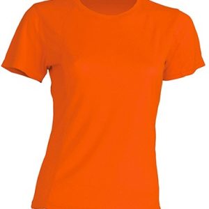 T-shirt  JHK, damski sportowy - SPORT T-SHIRT LADY -  ORANGE FLUOR