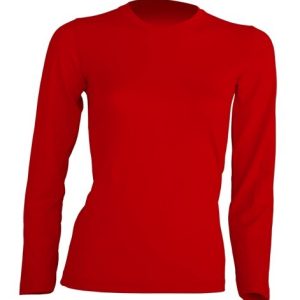 T-SHIRT DAMSKI DŁUGI RĘKAW JHK TSRLCMF LS RED