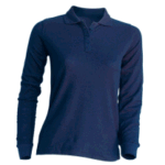 Polo damskie z długim rękawem JHK POPL 200 LS  NAVY