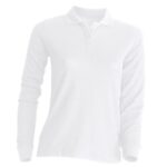 Polo damskie z długim rękawem JHK POPL 200 LS  WHITE