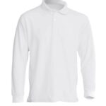 Polo męskie z długim rękawem JHK PORA 210 LS  WHITE