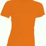 T-shirt  JHK, damski sportowy - SPORT T-SHIRT LADY -  ORANGE