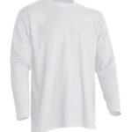 T-Shirt męski z długim rękawem  TSRA150LS  - WHITE